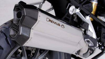 REMUS REMUS 8, Slip on (Schalldämpfer inkl. Verbindungsrohr) mit Hitzeschutzabdeckung für KTM Super