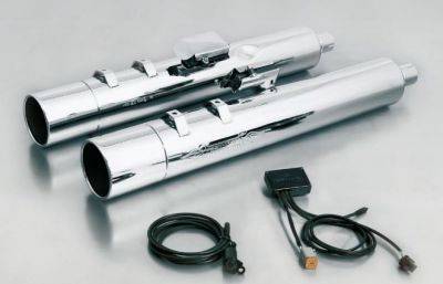 REMUS 2x CUSTOM Schalldämpfer, Ø 102 mm (4&#039;&#039;), ohne Katalysator, wechselbare Endkappen, mit SC17 Kla