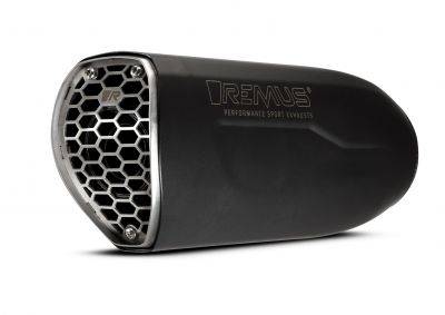 REMUS Slip-On REMUS NXT (Sportschalldämpfer), Edelstahl schwarz, inkl. CH Genehmigung